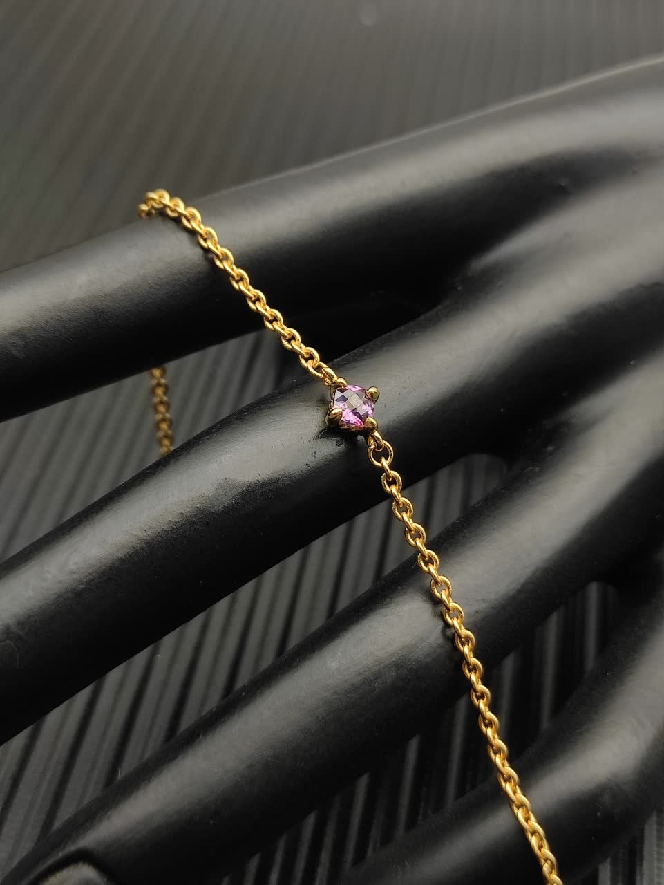 David Yurman Gold Bracelet with Amethyst Gemstone